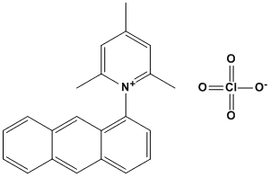 Molecular Structure of 81020-83-9 (Pyridinium, 1-(1-anthracenyl)-2,4,6-trimethyl-, perchlorate)